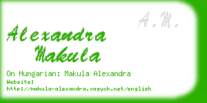 alexandra makula business card